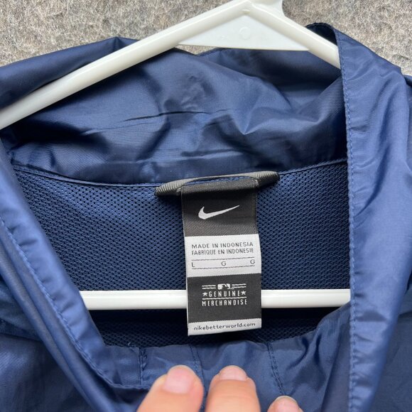 St. Louis Cardinals Pullover Jacket Men Large Navy Windbreaker Hoodie Nike Spell - Picture 6 of 12